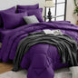 HEVUMYI 7-Piece Full Comforter Set, Dark Grey Bed in a Bag