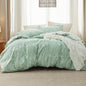 Bedsure Floral Comforter Set Cute Bedding Set Queen Reversible Sage Green