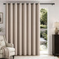MIULEE 100% Blackout Linen Curtains for Bedroom 52x84 Inches Natural Beige
