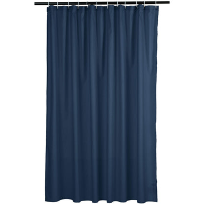 Amazon Basics 8-Gauge PEVA Shower Curtain or Liner with Mesh Storage Pockets - 72" x 72", Clear