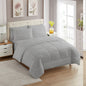 Sweet Home Collection 5 Piece Comforter Set Bag Solid Color All Season Soft Down Alternative Blanket & Luxurious Microfiber Bed Sheets, Navy, Twin