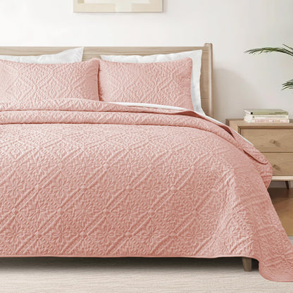 Exclusivo Mezcla Full Queen Quilt Set, Beige Cream