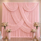 10x10ft Wrinkle Free Ivory Backdrop Curtain for Parties Soft Fabric Drapes Wedding Ivory Curtain Backdrop for Birthday Party Decorations Background for Photography 5x10ft,2 Panels