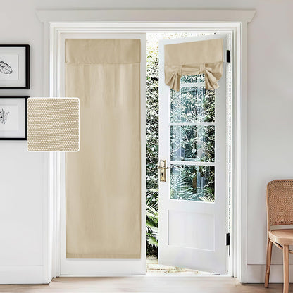 RYB HOME Tricia Room Darkening Curtains for French Door,Door Curtain Blinds