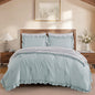 BLOOMHAVEN Queen Comforter Set-7 Pieces Ruffle Bedding with Floral Sheet