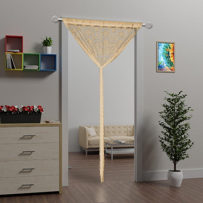 Lace Door String Curtain for Doorways，Bohemian Curtains Window Wall Closet Bedroom Kitchen Hippie Hanging Panels Boho Room Divider