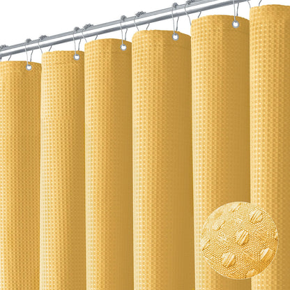 Dynamene Waffle Shower Curtain 256 GSM Heavy Duty Fabric 72"x72" Sage Green