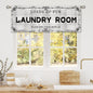 Teal Farmhouse Daisy Kitchen Curtains Wooden Flower Small Short Cafe Window Curtains Rustic Floral Butterfly Country Bathroom Drapes Treatment Tier Curtains 2 Panels (27.5x39 Inch)