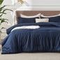 Bedsure Queen Size Comforter Sets, Beige Cationic Dyed Bedding Set 3 Pcs