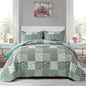 Mybedsoul Boho Quilts Queen Size, Patchwork Floral Bedding Set, Blue