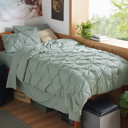 Bedsure 7-Piece King Size Comforter Set & Sheets, Grey King Bedding