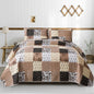 Mybedsoul Boho Quilts Queen Size, Patchwork Floral Bedding Set, Blue
