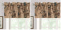 H.VERSAILTEX Blackout Curtain Valances for Kitchen Window/Living Room/Bathroom Privacy Added Rod Pocket Home Decoration Winow Valance, 52" W x 18" L, Floral in Sage and Brown