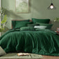 Monbix Queen Comforter Set 7 Pieces Cationic Green Bed in a Bag