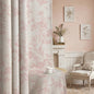 Boho Floral 100% Blackout Curtains 84 Inch 2 Panels Linen Texture