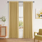 Guken Cream Linen Blackout Curtains 84 Inch Length 2 Panels Set for Living Room Bedroom Back Tab Thermal Insulated 100% Black Out Drapes Room Darkening Window Curtain Ivory Natural Beige