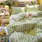 LifeTB Queen Comforter Set Fluffy Plaid Checkered Pattern Modern Style Geometric Comforter with 2 Pillow Shams Grid Plaid Bedding Comforter for Boys Men All Season Queen Size Bed Comforter Set