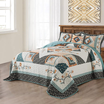 BEDIFANY Cotton King Size Quilt Sets, Lightweight King Quilt Bedding Set