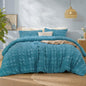 BEDELITE Queen Comforter Set, Seersucker Bedding Set 3 Pieces, Cream