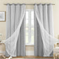 XiDi Blackout Curtains for Girls Bedroom Decor Pink Kids Rainbow Curtains