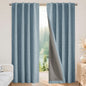 Joydeco 100% Blackout Curtains for Bedroom - Nature Linen 84 Inch Long