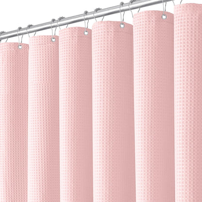 Dynamene Waffle Shower Curtain 256 GSM Heavy Duty Fabric 72"x72" Sage Green