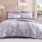 BLOOMHAVEN Queen Comforter Set-7 Pieces Blue Floral Bed in a Bag Queen