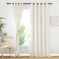 NICETOWN Semi Sheer Linen Ivory Curtains for Bedroom, W52xL84, 2 Panels
