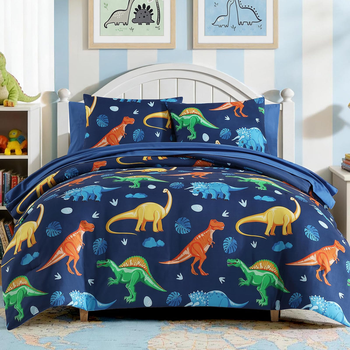 Twin Bedding Sets for Boys - 5 Pieces Space Bedding Twin Comforter Set