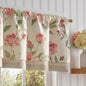 jinchan Linen Valance Curtain Farmhouse 16 Inch 1 Panel Blue on Beige