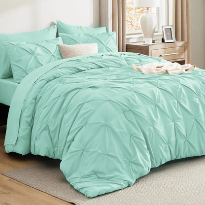 Bedsure 7-Piece Queen Bedding Comforter Set & Sheet Set, Grey Bed in a Bag