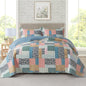 Travan 3-Piece Quilt Set Quilted Bedspread Lightweight Coverlet Set Garden Style Floral Printed Oversized Quilted Bedding Set with Shams for All Season, Exquisite, King Size