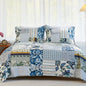 Secgo Queen Comforter Set for Bed - 100% Cotton Quilts Queen Size, Green, Sage Bedspreads (90 * 98 Inch) with 2 Pillow Shams, Patchwork Reversible Lightweight Bedding