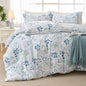 MUXHOMO Queen Comforter Set, 7-Piece Floral Bed in a Bag, Sage Green