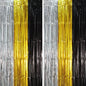 Voircoloria Laser Pink Foil Fringe Backdrop Curtains,3.3x6.6ft, 2 Pack