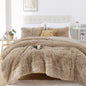 Smoofy Fluffy Queen Comforter Set, Faux Fur Pink Comforter Set 3 Pcs