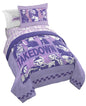 KPOP Demon Hunters Twin Comforter Set 5 Piece Kids Cartoon Bedding, Purple