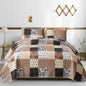 Mybedsoul Boho Quilts Queen Size, Patchwork Floral Bedding Set, Blue
