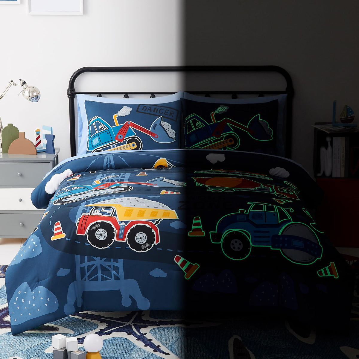 Twin Bedding Sets for Boys - 5 Pieces Space Bedding Twin Comforter Set