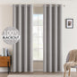 MIULEE 100% Blackout Linen Curtains for Bedroom 52x84 Inches Natural Beige