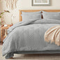 Zzlpp Queen Comforter Set 7 Piece, Beige Bed in a Bag Queen Bedding Sets