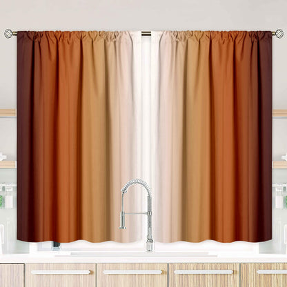 Burnt Orange Curtains 84 Inch Length for Living Room,2 Panels