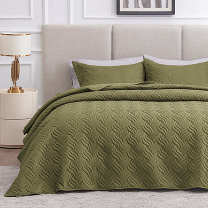 Love's cabin Quilts for Queen Bed Blue Bedspreads - Soft Bed Summer Lightweight Bedspread Comforter - Modern Style Coin Pattern Coverlet for All Season - 3 Pieces (1 Quilt, 2 Pillow Shams)