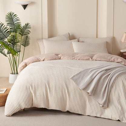 Comforter Queen Set Grid Black 100% Soft Washed Microfiber Jacquard 3 Pieces Grid Bedding Sets Grey White Comforter Queen for All Seasons and 2 Pillowcases Comfort Breathable