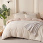 Comforter Queen Set Grid Black 100% Soft Washed Microfiber Jacquard 3 Pieces Grid Bedding Sets Grey White Comforter Queen for All Seasons and 2 Pillowcases Comfort Breathable