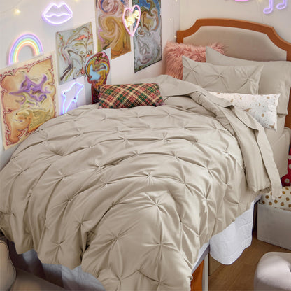 Bedsure 7-Piece King Size Comforter Set & Sheets, Grey King Bedding