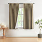 Vision Home Natural Pinch Pleated Full Blackout Curtains Linen Blended Room Darkening Window Curtains 95 inch for Living Room Bedroom Thermal Insulated Pinch Pleat Drapes with Hooks 2 Panel 40"Wx95"L