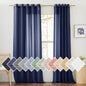 NICETOWN Semi Sheer Linen Ivory Curtains for Bedroom, W52xL84, 2 Panels