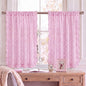 Brown White Gingham Kitchen Curtains 36" Buffalo Plaid Ruffle Cafe Curtains