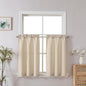 Chyhomenyc 2 Panels White Kitchen Curtains 36 Inch Length Tier Curtain